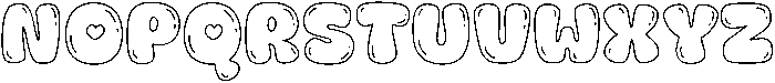 Fox Orbit Bubble Outline otf (400) Font LOWERCASE