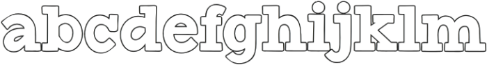 Fox Pizza Outline Regular otf (400) Font LOWERCASE