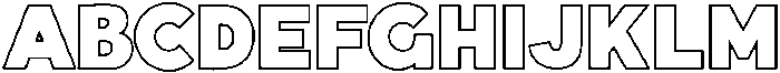 Fox Pompi Outline otf (400) Font UPPERCASE