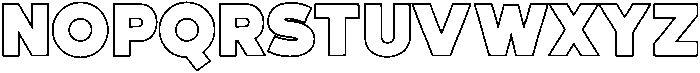 Fox Pompi Outline otf (400) Font UPPERCASE