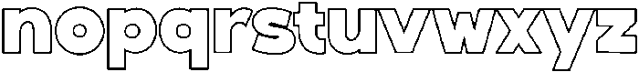 Fox Pompi Outline otf (400) Font LOWERCASE