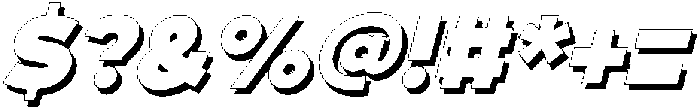 Fox Pompi Shadow Slant otf (400) Font OTHER CHARS