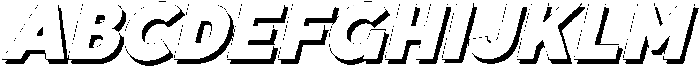 Fox Pompi Shadow Slant otf (400) Font UPPERCASE