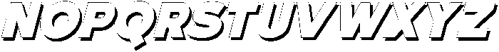 Fox Pompi Shadow Slant otf (400) Font UPPERCASE