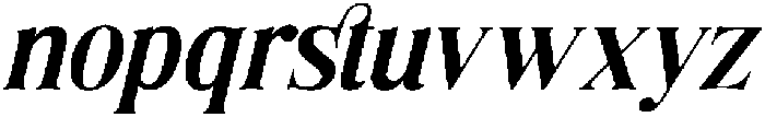 Fox Rooris Slant otf (400) Font LOWERCASE