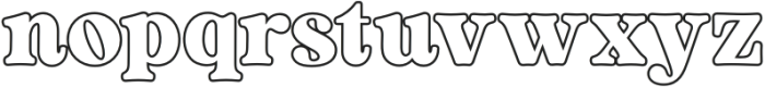 Fox Rustic Outline otf (400) Font LOWERCASE
