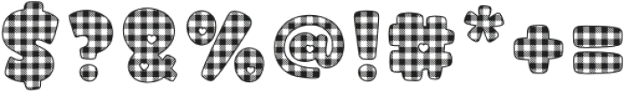 Fox Sewing Plaid otf (400) Font OTHER CHARS