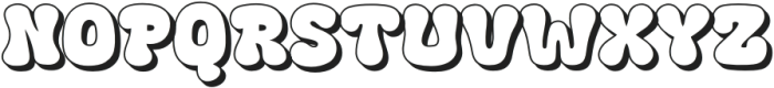 Fox Squish Shadow otf (400) Font UPPERCASE