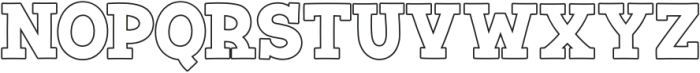 Fox Strong Outline otf (400) Font UPPERCASE