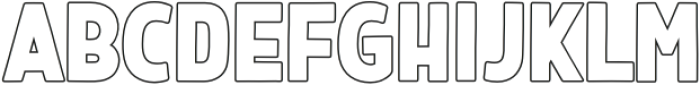 Fox Thiccy Outline otf (400) Font UPPERCASE