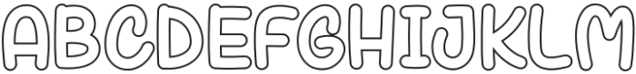 Fox Willow Outline otf (400) Font UPPERCASE