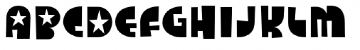 Foonky Starred Font UPPERCASE