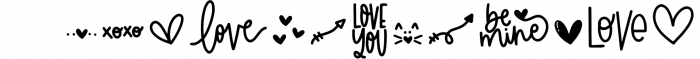 Font Bundle of Love - Valentine's Day Fonts 5 Font UPPERCASE