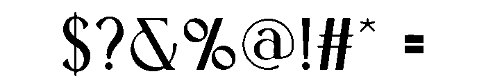 FONDA Font OTHER CHARS