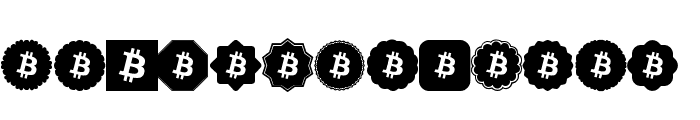 Font Bitcoin Color Font LOWERCASE