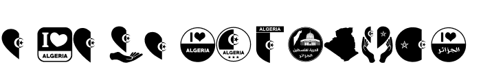 Font Morocco Algeria Font UPPERCASE