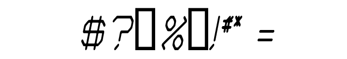 Fontmaker's Choice ThinItalic Font OTHER CHARS