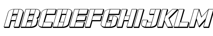 Force Commander 3D Italic Font LOWERCASE