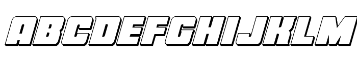Force Runner 3D Italic Font LOWERCASE