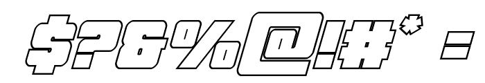 Force Runner Outline Italic Font OTHER CHARS