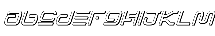 Foreign Alien 3D Italic Font LOWERCASE