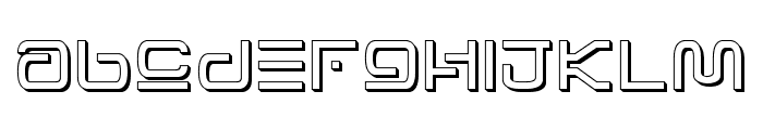 Foreign Alien 3D Font LOWERCASE