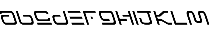 Foreign Alien Leftalic Font LOWERCASE