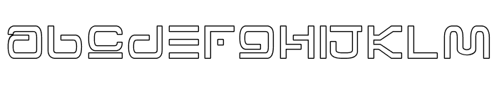 Foreign Alien Outline Font LOWERCASE