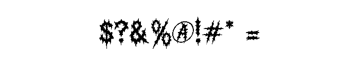 Forsaken Mutation Regular Font OTHER CHARS