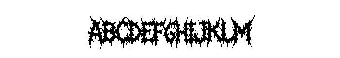 Forsaken Mutation Regular Font UPPERCASE