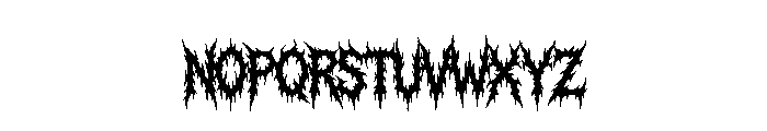Forsaken Mutation Regular Font UPPERCASE