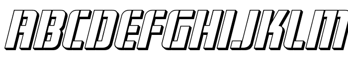Fortune Soldier 3D Italic Font UPPERCASE