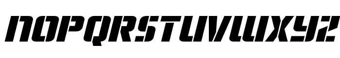 Fortune Soldier Expanded Italic Font LOWERCASE