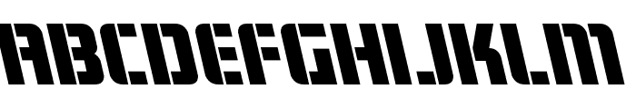 Fortune Soldier Leftalic Font LOWERCASE