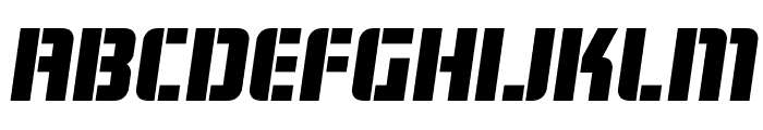 Fortune Soldier Semi-Italic Font LOWERCASE