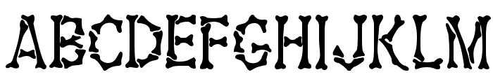 Fossil Regular Font UPPERCASE