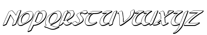 Foucault 3D Italic Font UPPERCASE