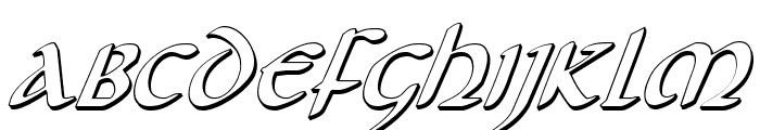 Foucault 3D Italic Font LOWERCASE