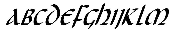 Foucault Condensed Italic Font LOWERCASE