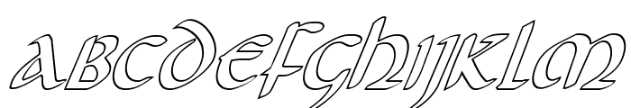 Foucault Outline Italic Font LOWERCASE