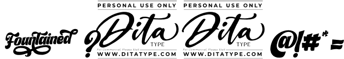 Fountained Personal Use Font OTHER CHARS