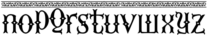 Fourth Reign PERSONAL USE ONLY Border Diamond Font LOWERCASE