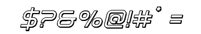 Fox on the Go 3D Italic Font OTHER CHARS
