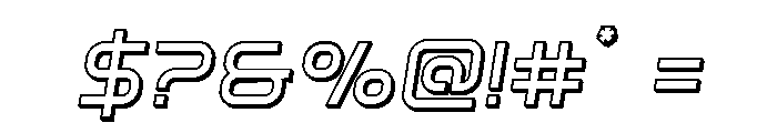 Fox on the Go 3D Semi-Italic Font OTHER CHARS