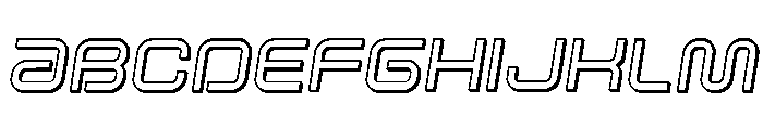 Fox on the Go 3D Semi-Italic Font UPPERCASE