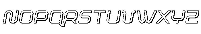 Fox on the Go 3D Semi-Italic Font UPPERCASE