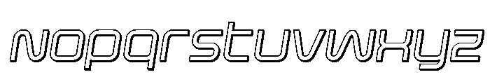 Fox on the Go 3D Semi-Italic Font LOWERCASE
