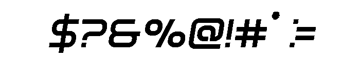 Fox on the Go Bold Semi-Italic Font OTHER CHARS