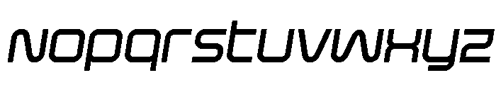 Fox on the Go Bold Semi-Italic Font LOWERCASE
