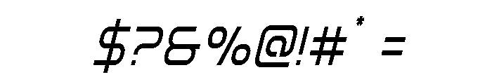 Fox on the Go Condensed Italic Font OTHER CHARS